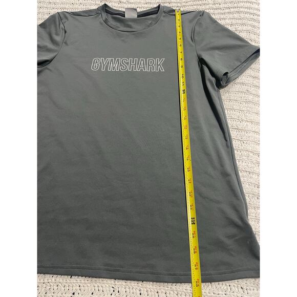 Gymshark Logo T Shirt Mens Large Gray Spell Out A1A3A Tee Short Sleeve Spell Out - Picture 3 of 7